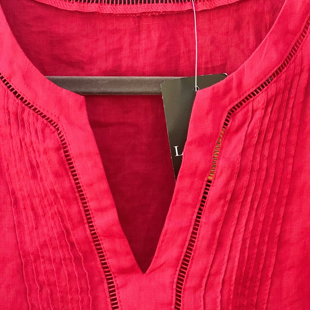 Ralph Lauren Vibrant Red Blouse - Picture 3 of 7